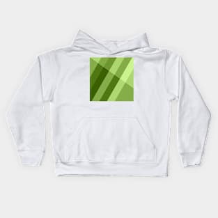 Greenery light green geometric lines Kids Hoodie